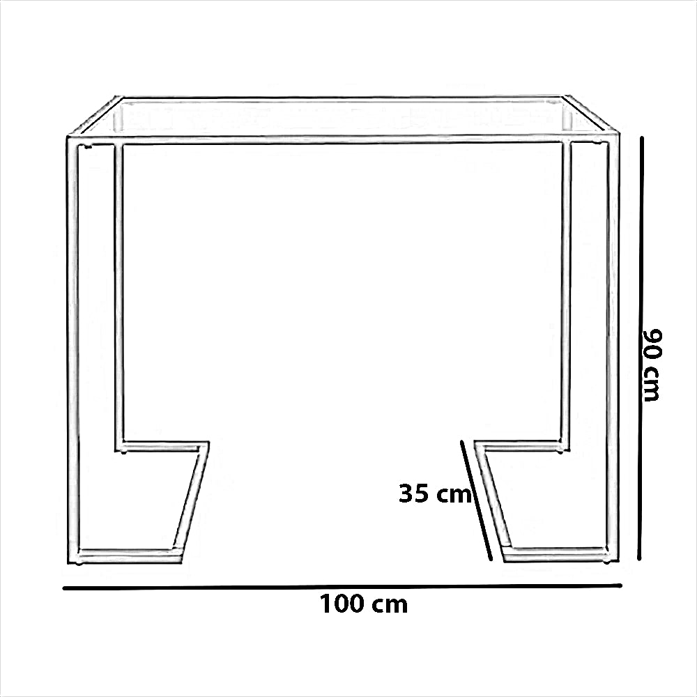 كونسول معدن، 100*35*90 سم