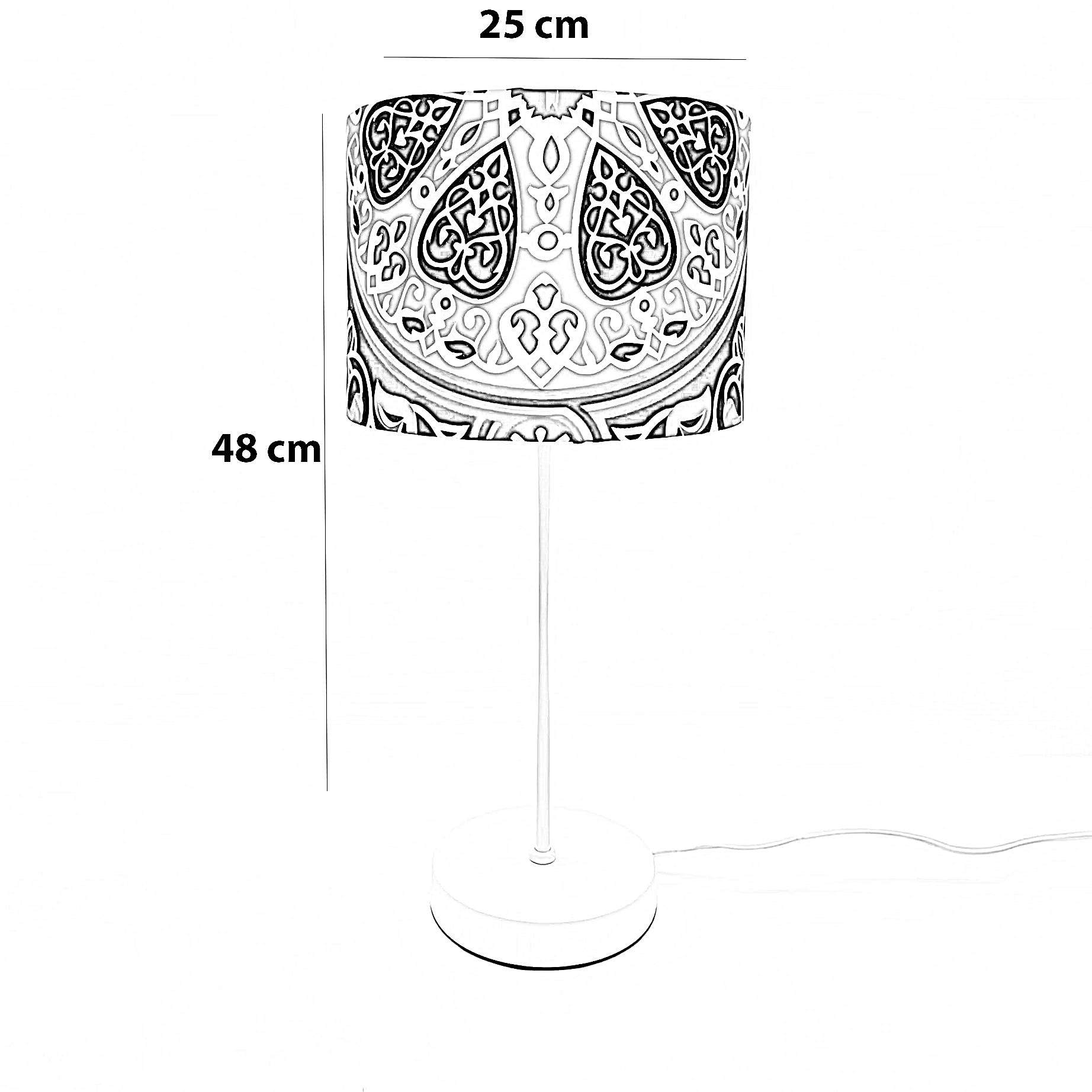 أباجورة رمضانية قماش، 25*48 سم