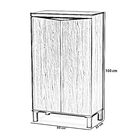 جزامة خشب ام دي اف اسباني، 80*35*100 سم