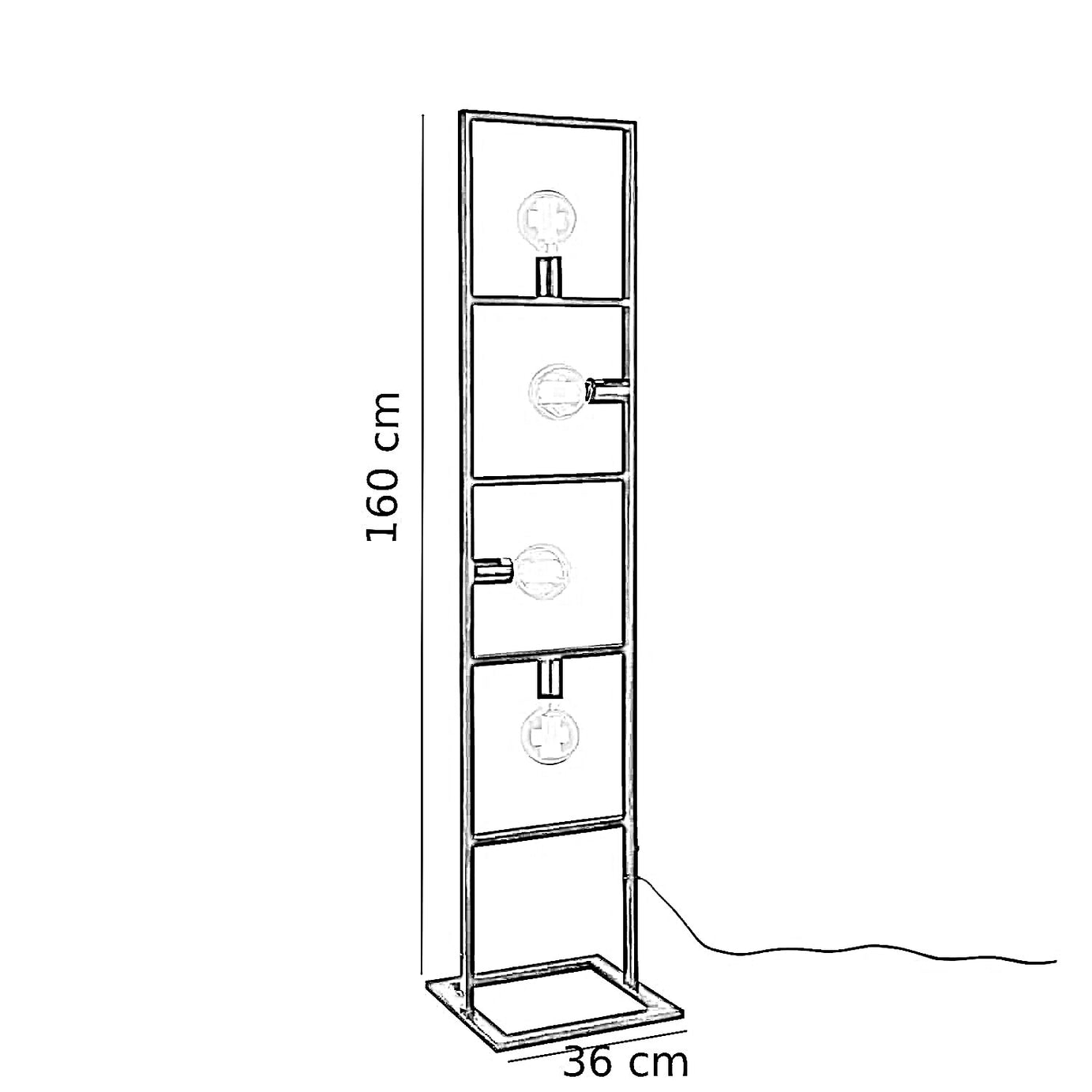 أباجورة أرضية ستيل، 36*160 سم