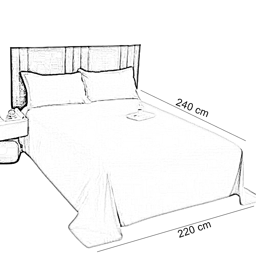طقم ملاية سرير مايكروفايبر، 240*220 سم - لافندر