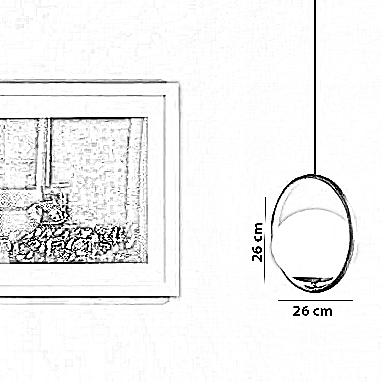 نجفة معدن، 26*26 سم
