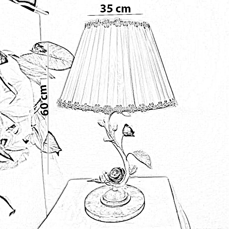 أباجورة معدن، 35*60 سم