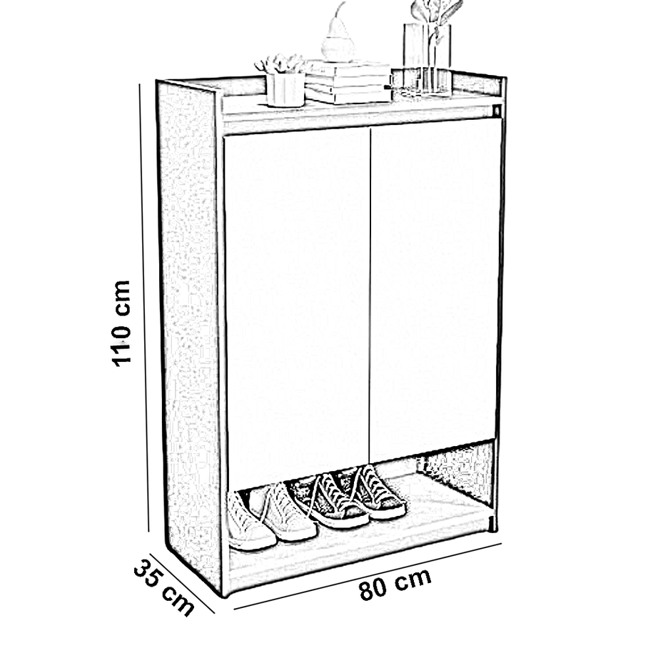 جزامة خشب ام دي اف، 80*35*110 سم