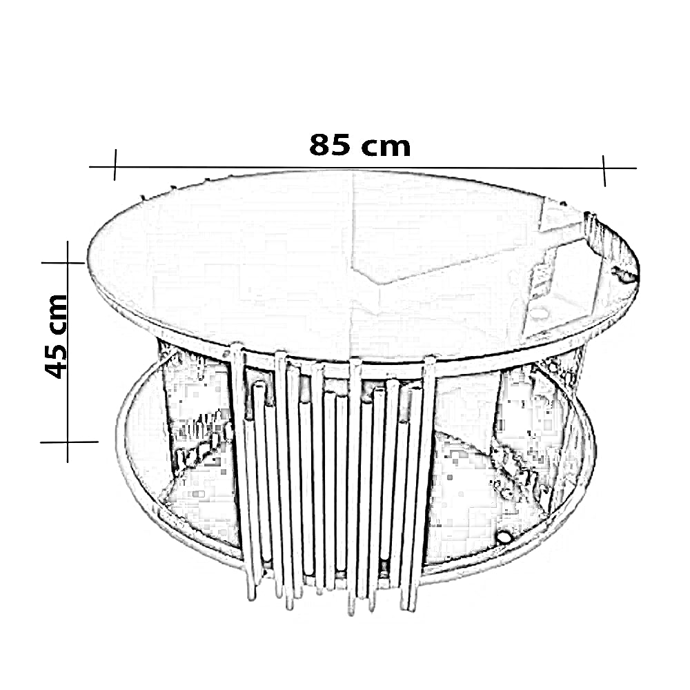 ترابيزة قهوة ستيل، 85*45 سم