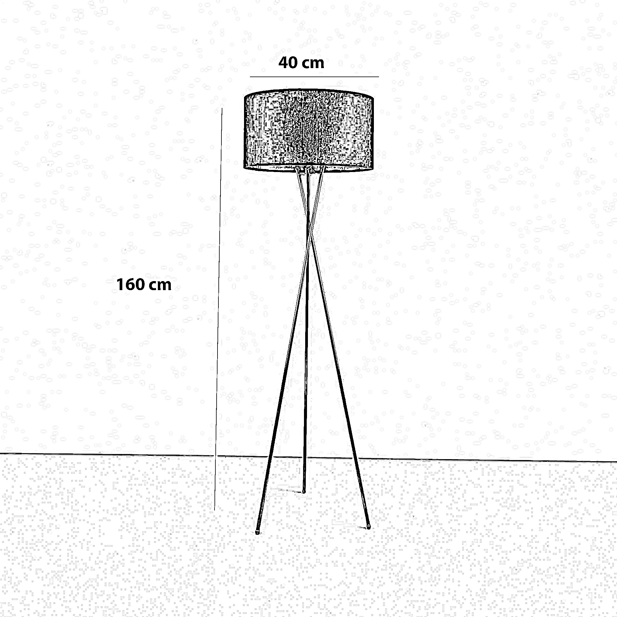 أباجورة ارضية معدن، 40*160 سم