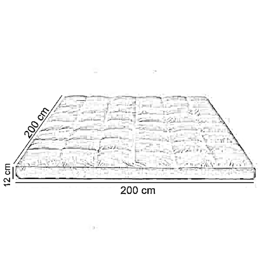 مرتبة تطرية فايبر، 200*200*12 سم