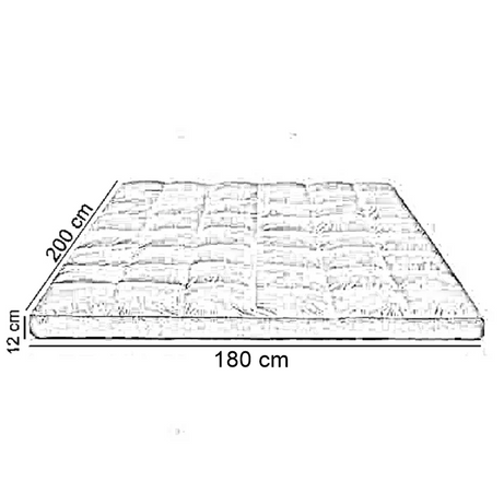 مرتبة تطرية فايبر، 200*180*12 سم