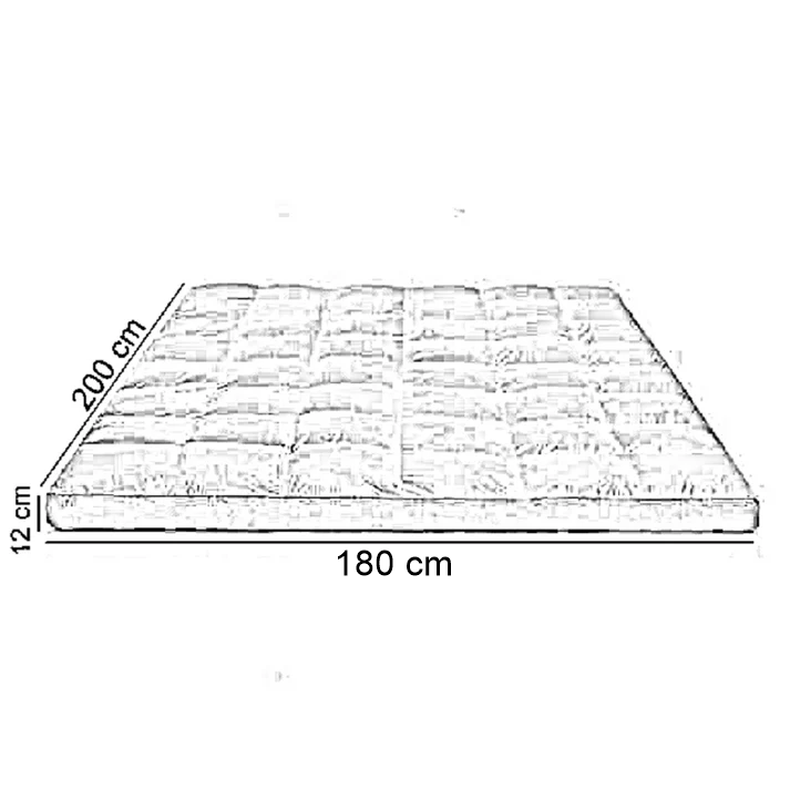 مرتبة تطرية فايبر، 200*180*12 سم