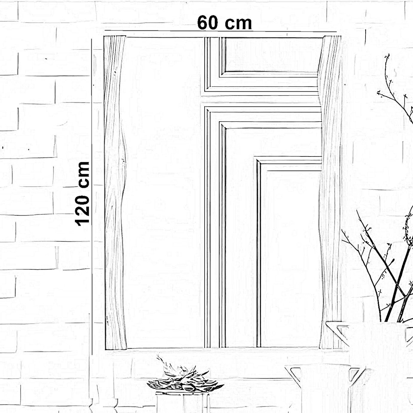 مرايا حائط زان، 60*120 سم