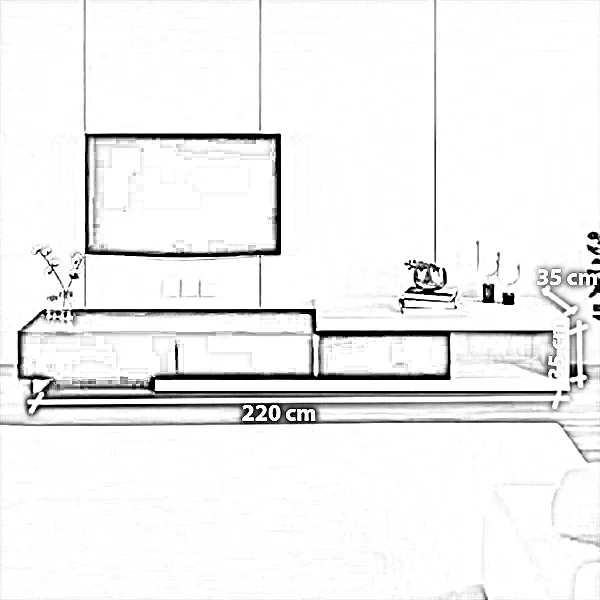 طقم ترابيزة تليفزيون مع ترابيزة قهوة، خشب ام دي اف - 3 قطع