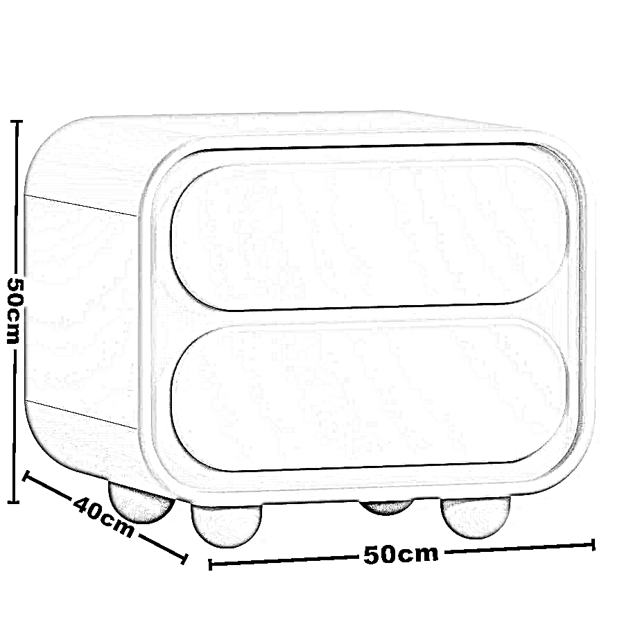 كومود خشب ام دي اف، 50*40*50 سم