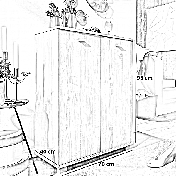 جزامة خشب ام دي اف، 70*40*98 سم