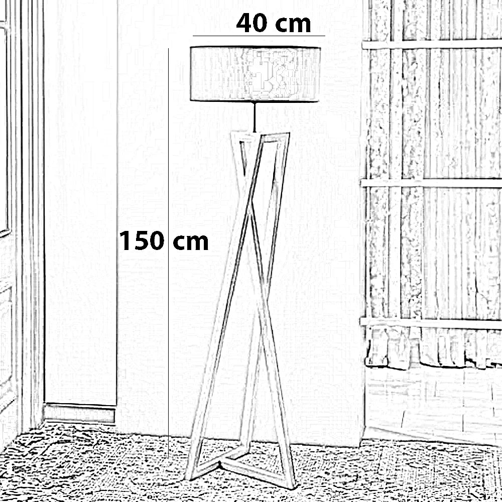 أباجورة أرضية خشب، 40*150 سم