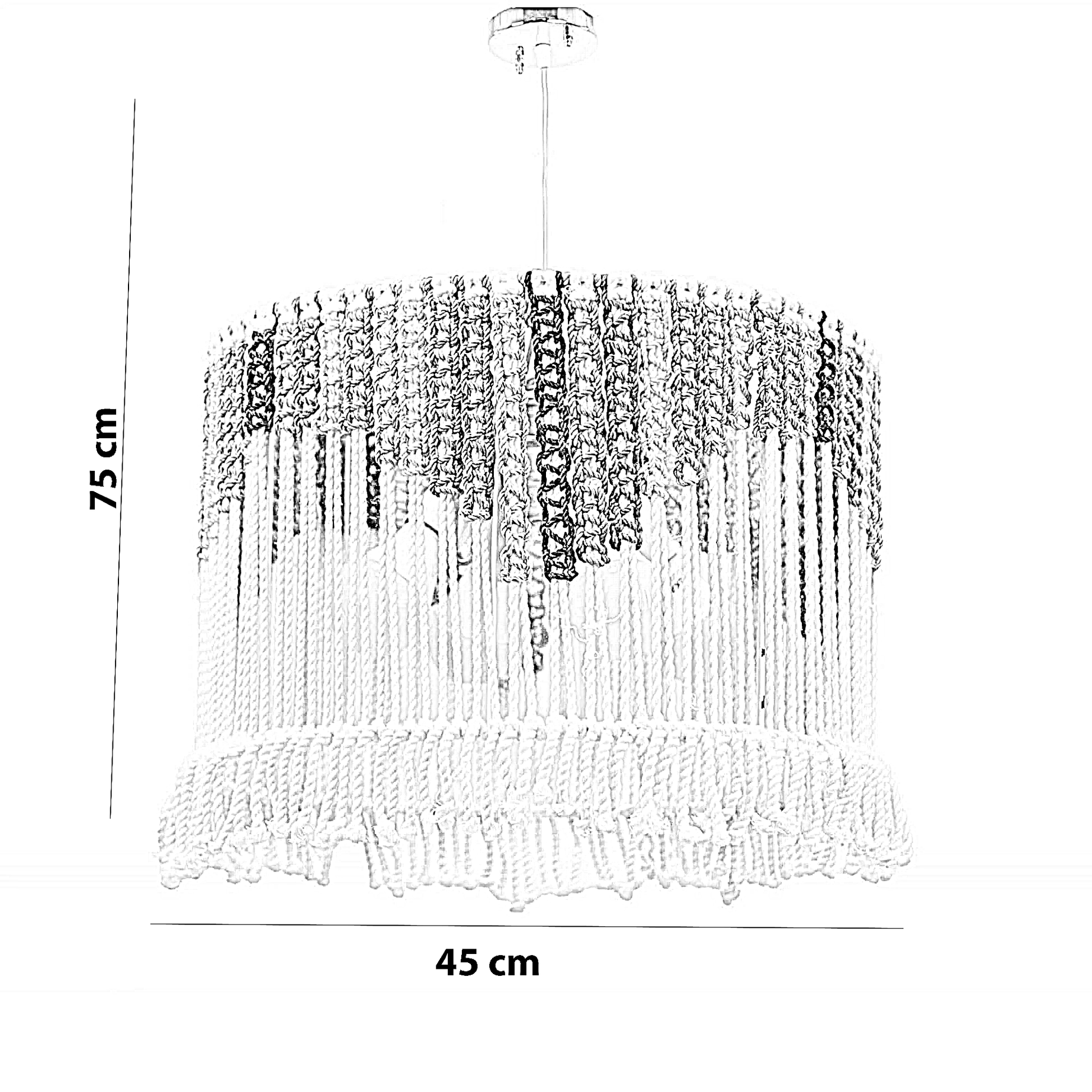 نجفة قماش، 45*75 سم
