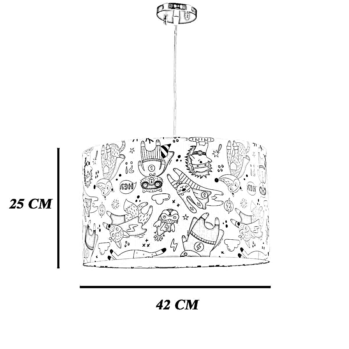 نجفة قماش، 42*25 سم