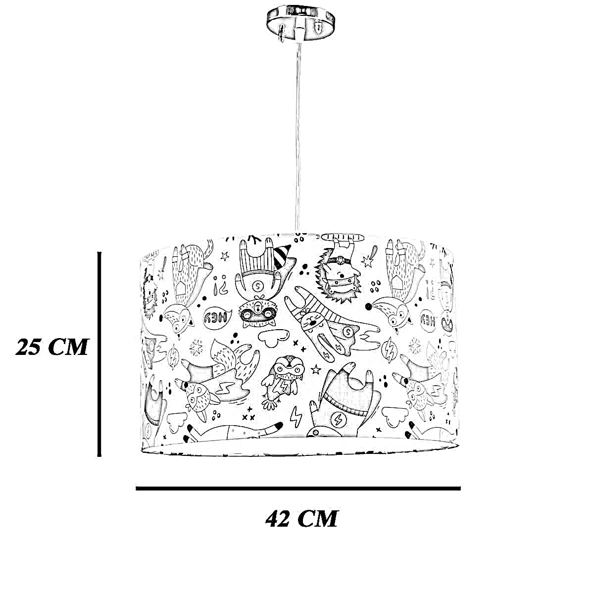نجفة قماش، 42*25 سم