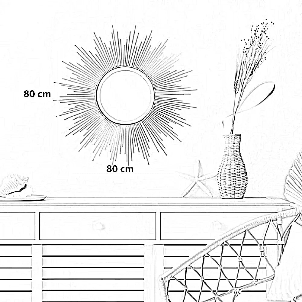 مرايا بإطار معدن، 80*80 سم