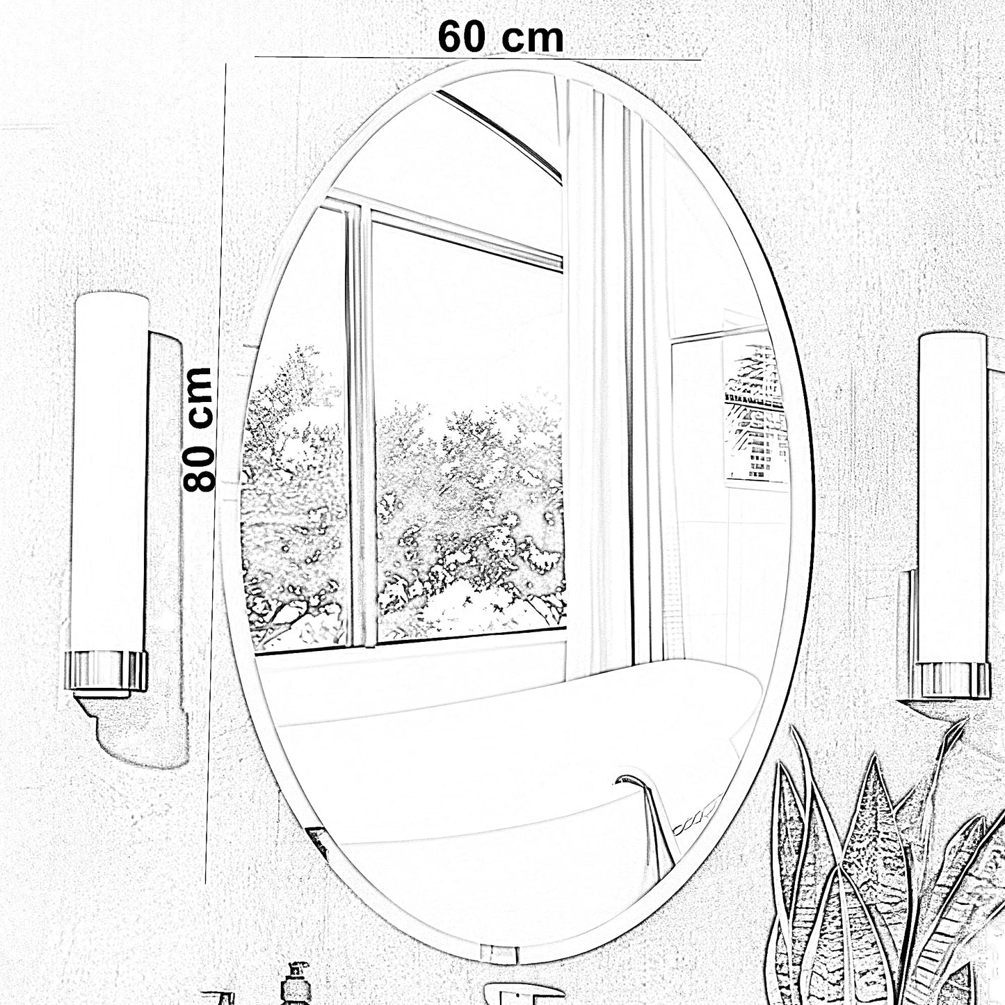 مرايا حائط، 60*80 سم