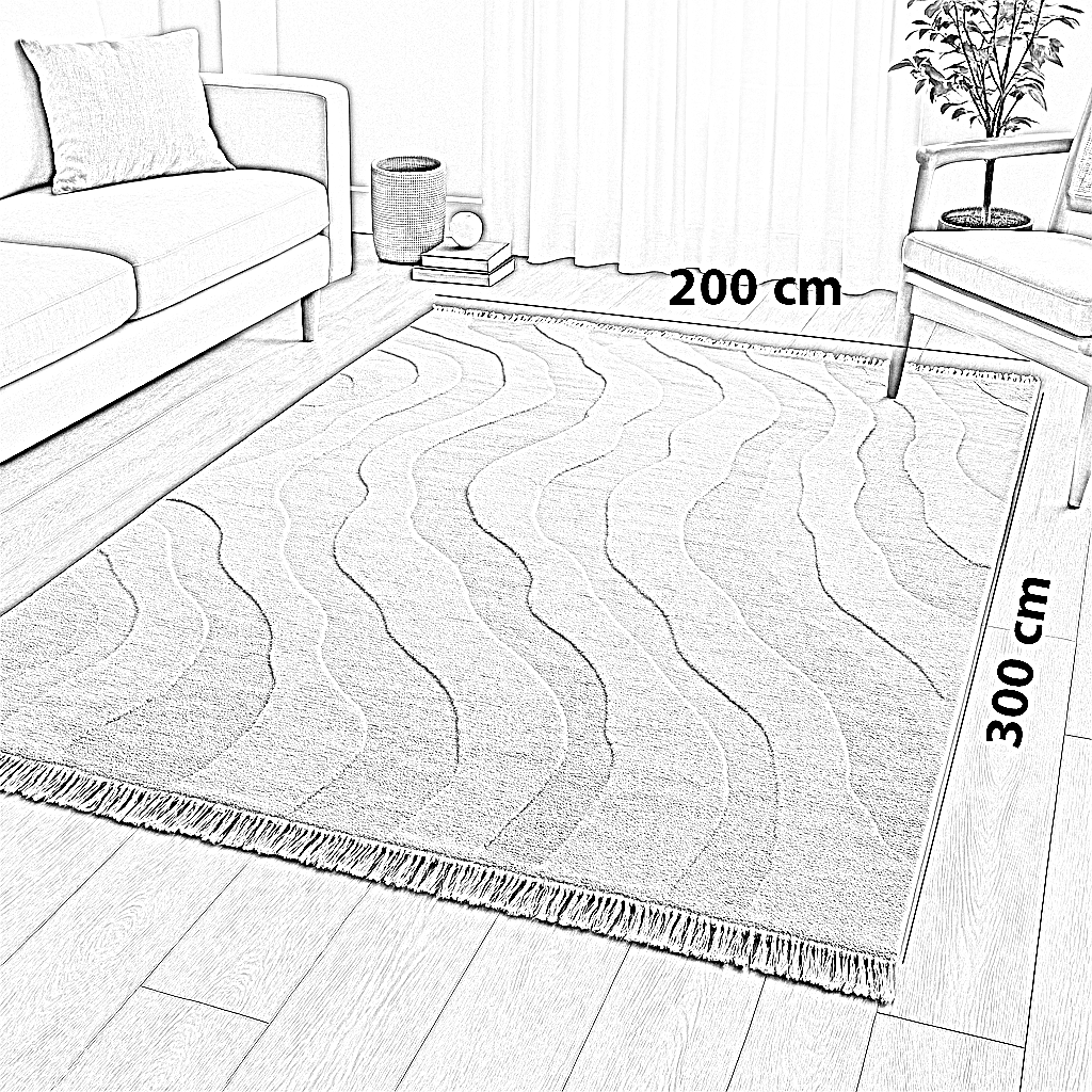 سجادة قطن و حرير، 200*300 سم