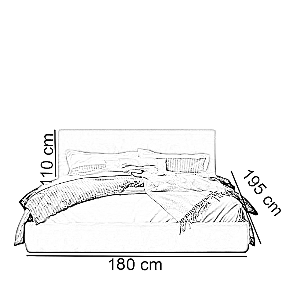 سرير سوبر كينج خشب كونتر، 180*195*110 سم