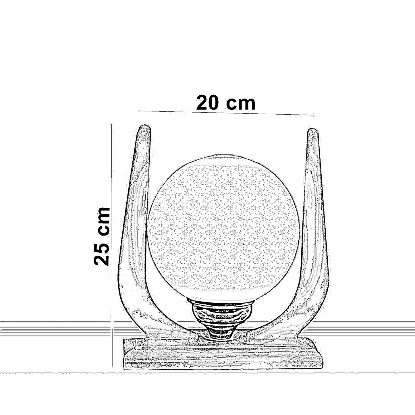 أباجورة خشب زان، 20*25 سم