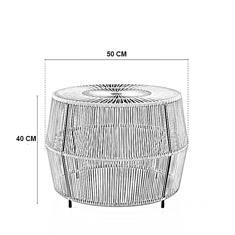 ترابيزة خارجية ستيل ودوبار، 50*40 سم