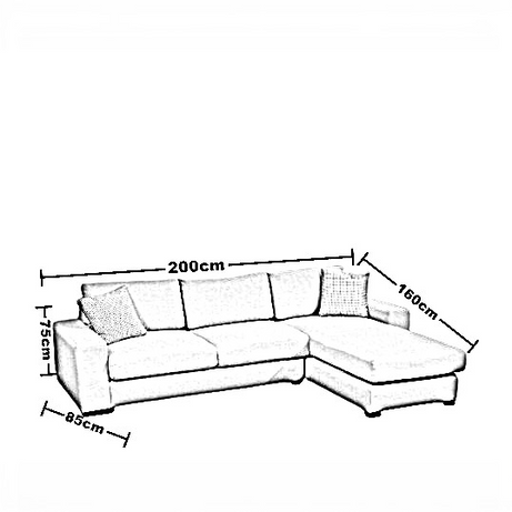 ركنة خشب زان، 250*85* 160*75 سم
