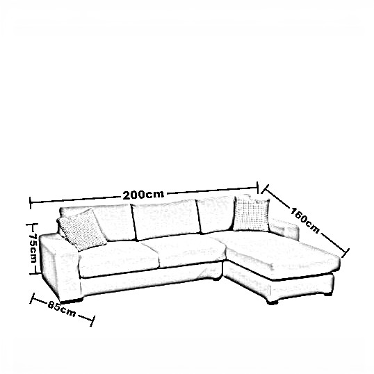 ركنة خشب زان، 250*85* 160*75 سم