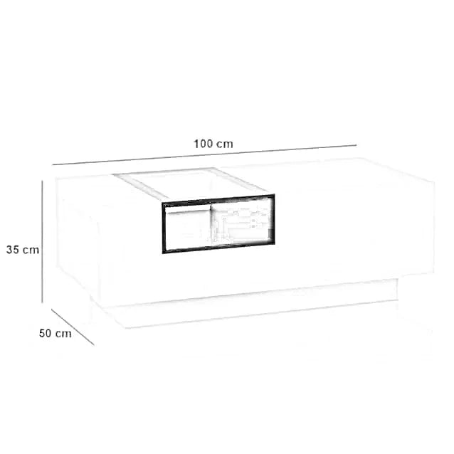ترابيزة قهوة ام دي اف، 100*50*35 سم