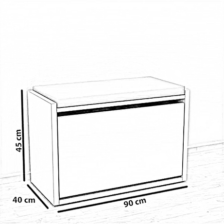 جزامة خشب ام دي اف، 90*40*45 سم