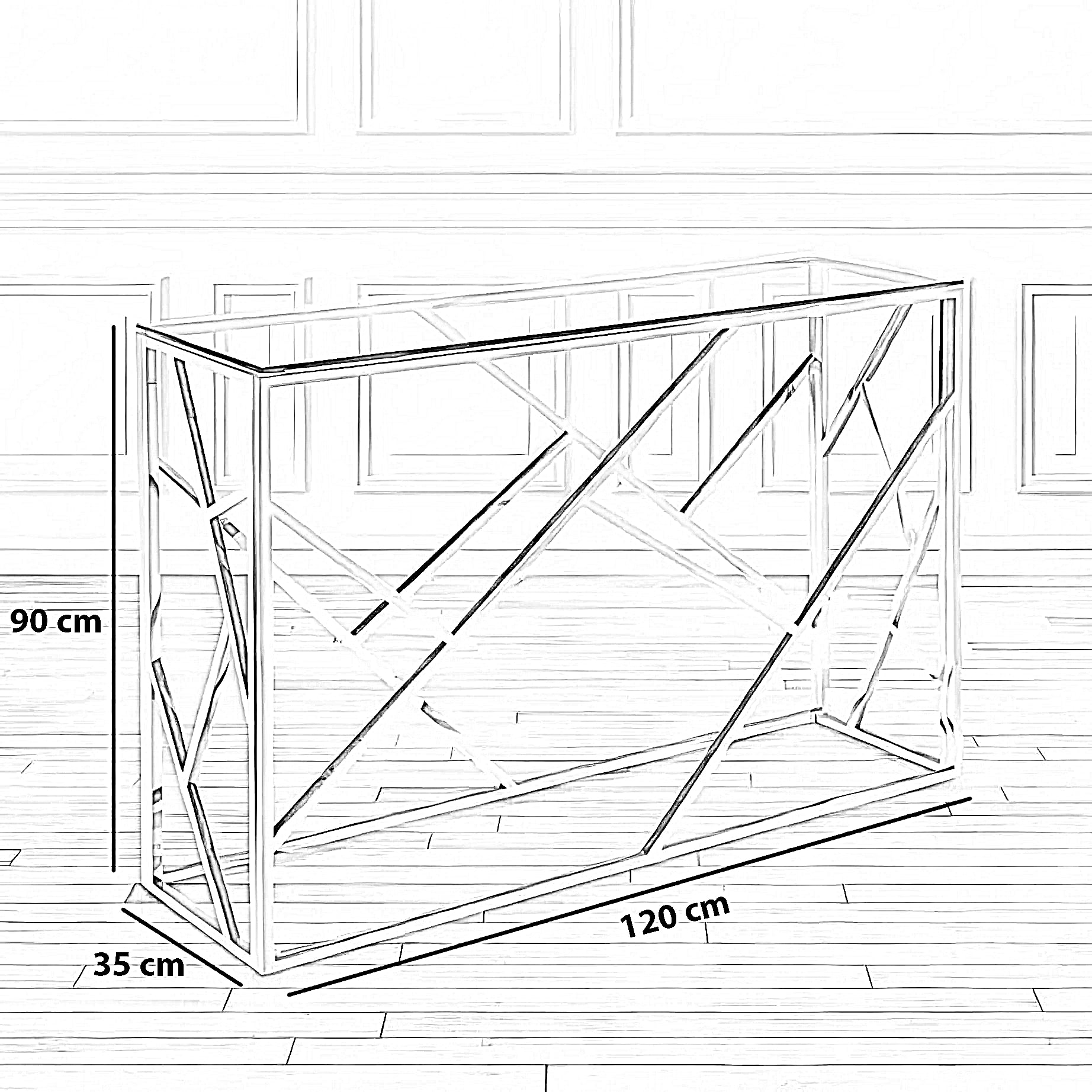 كونسول ستيل، 120*35*90 سم
