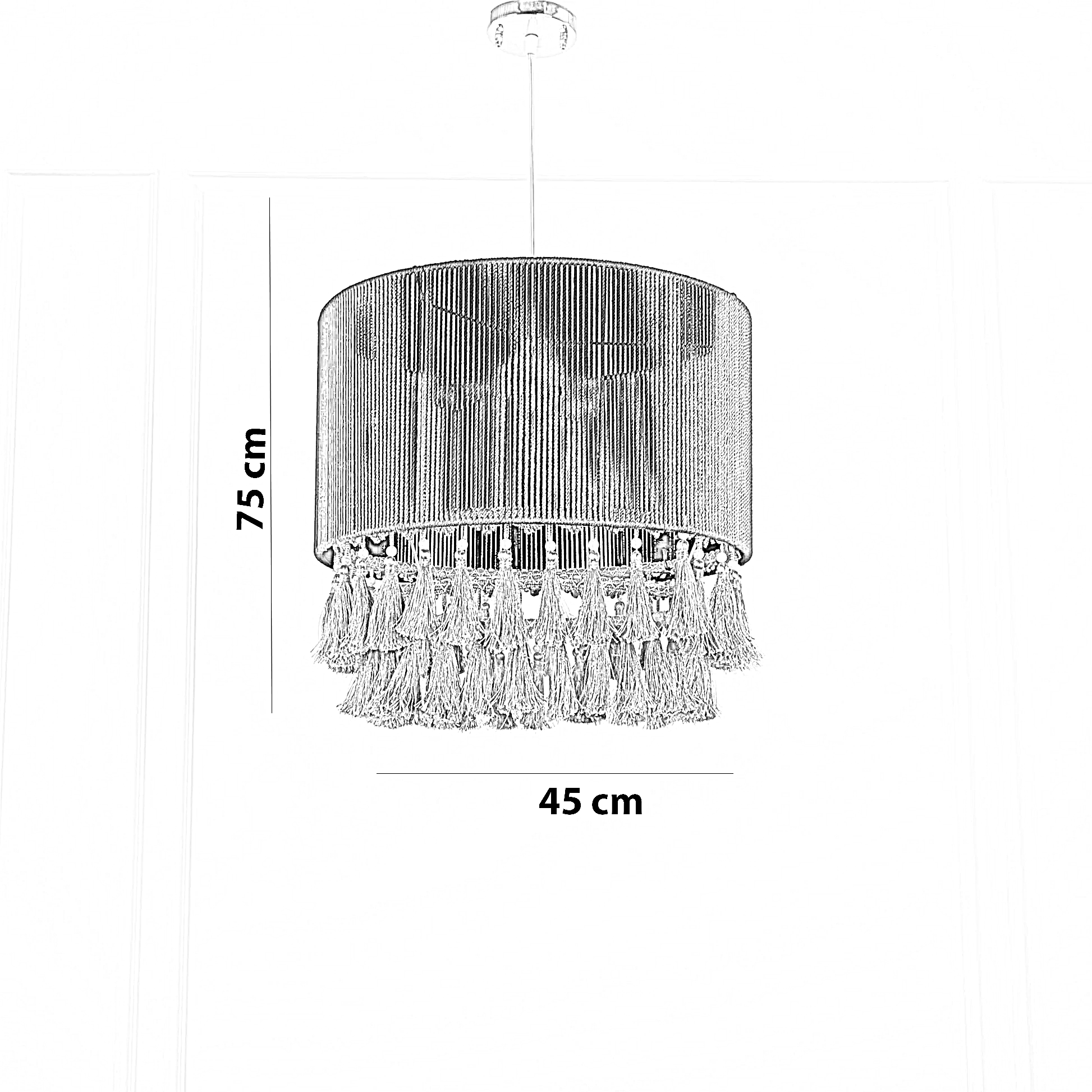نجفة قماش، 45*75 سم