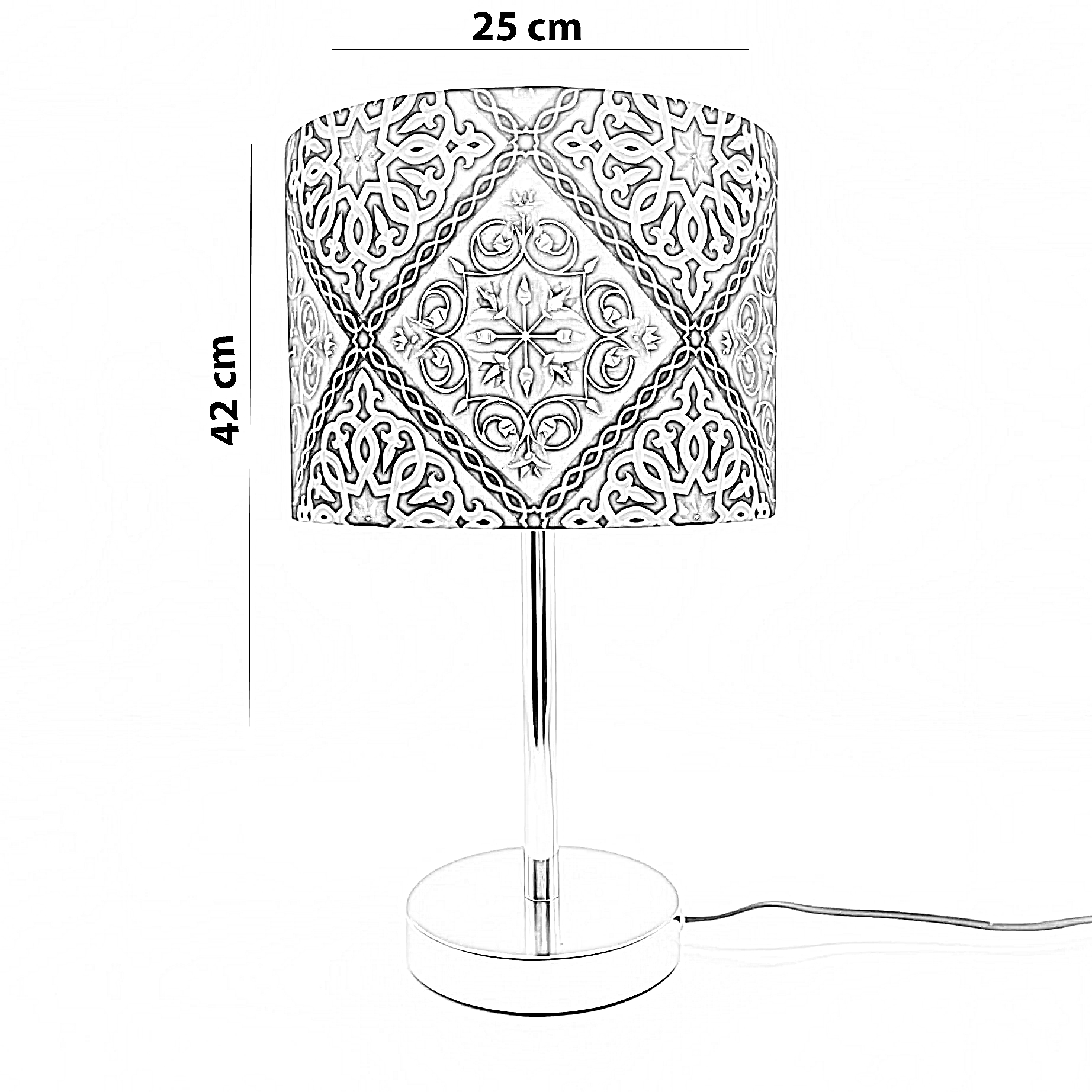 أباجورة رمضانية قماش، 25*42 سم