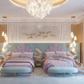 سريرين فردي خشب ام دي اف و زان، 120*200*120 سم