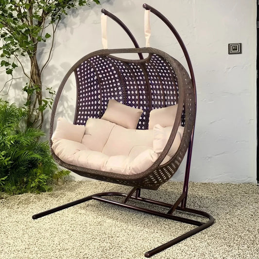 أرجوحة معدن و راتان، 140*80*120 سم