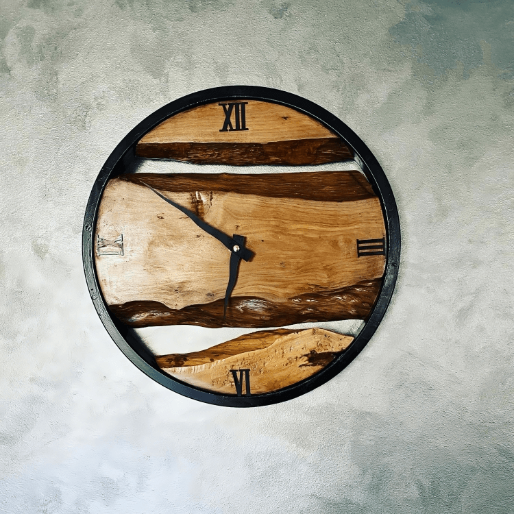 ساعة حائط خشبية بتصميم عتيق - RIS9 - Homix