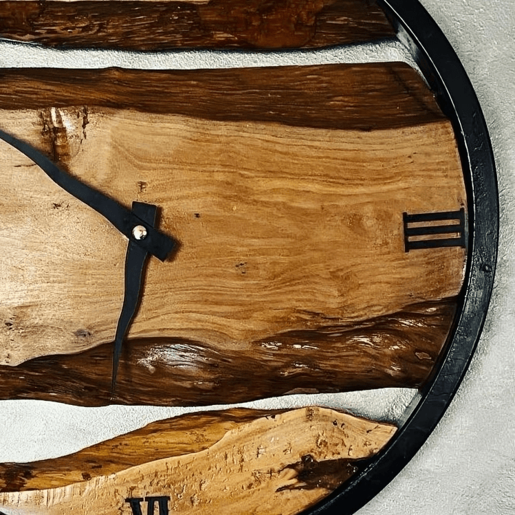 ساعة حائط خشبية بتصميم عتيق - RIS9 - Homix