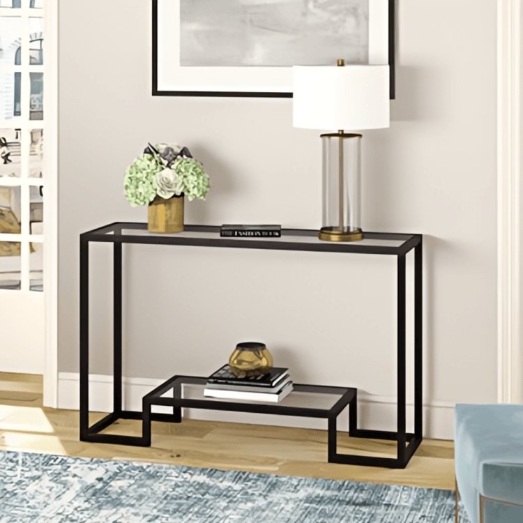 تسوق الأن من هومكس  كونسول معدن بسطح زجاج 100*30*90 سم - STA1 بأفضل سعر وأفضل جودة 