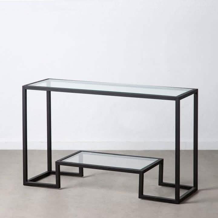 كونسول معدن بسطح زجاج 100*30*90 سم - STA1 - Homix