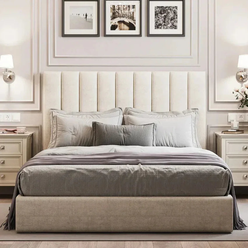 سرير كينج خشب ام دي اف و زان، 160*200*120 سم