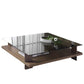 ترابيزة قهوة خشب ام دي اف و زجاج - BAL158 El Batal Furniture
