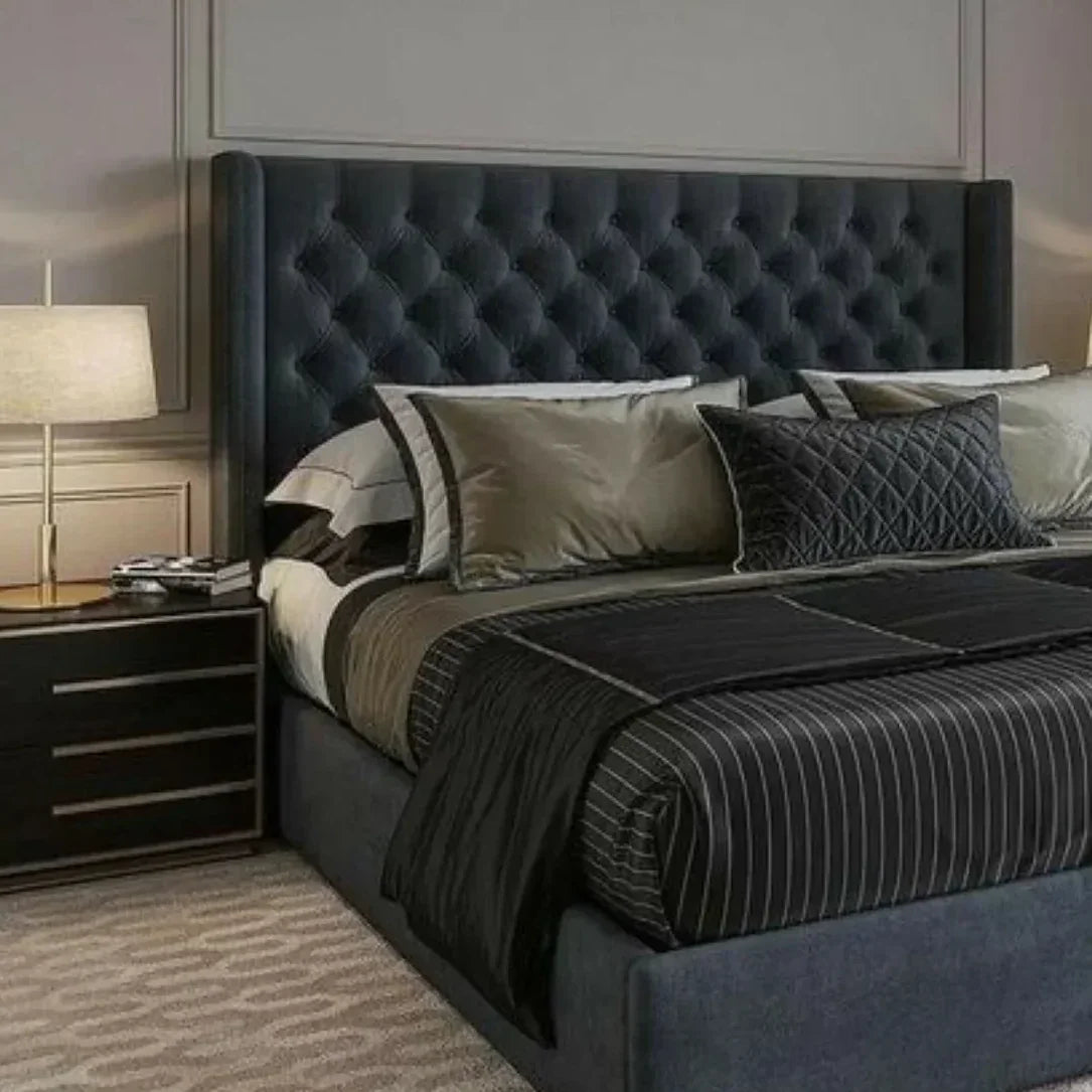 سرير كينج خشب ام دي اف و زان، 160*200*120 سم