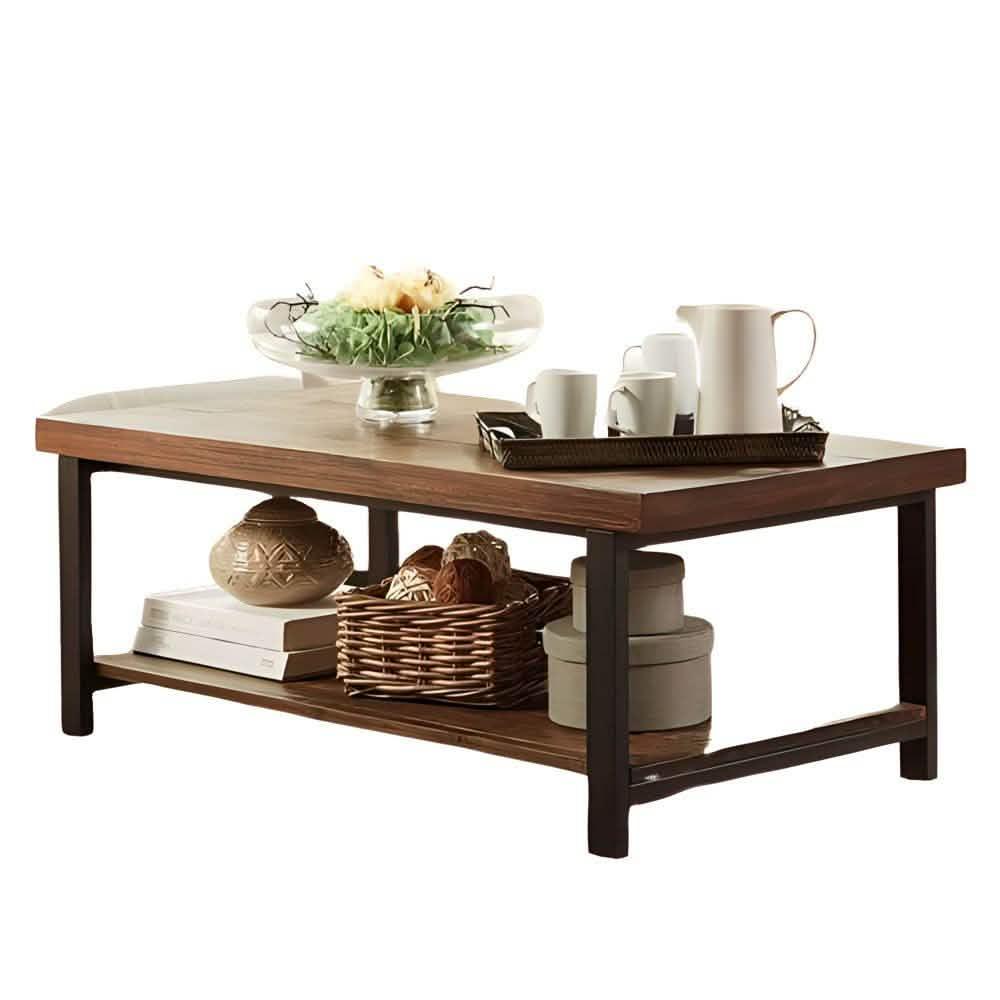 ترابيزة قهوة اسود*بني 50*100*45 سم - ROW4 Iron Wood