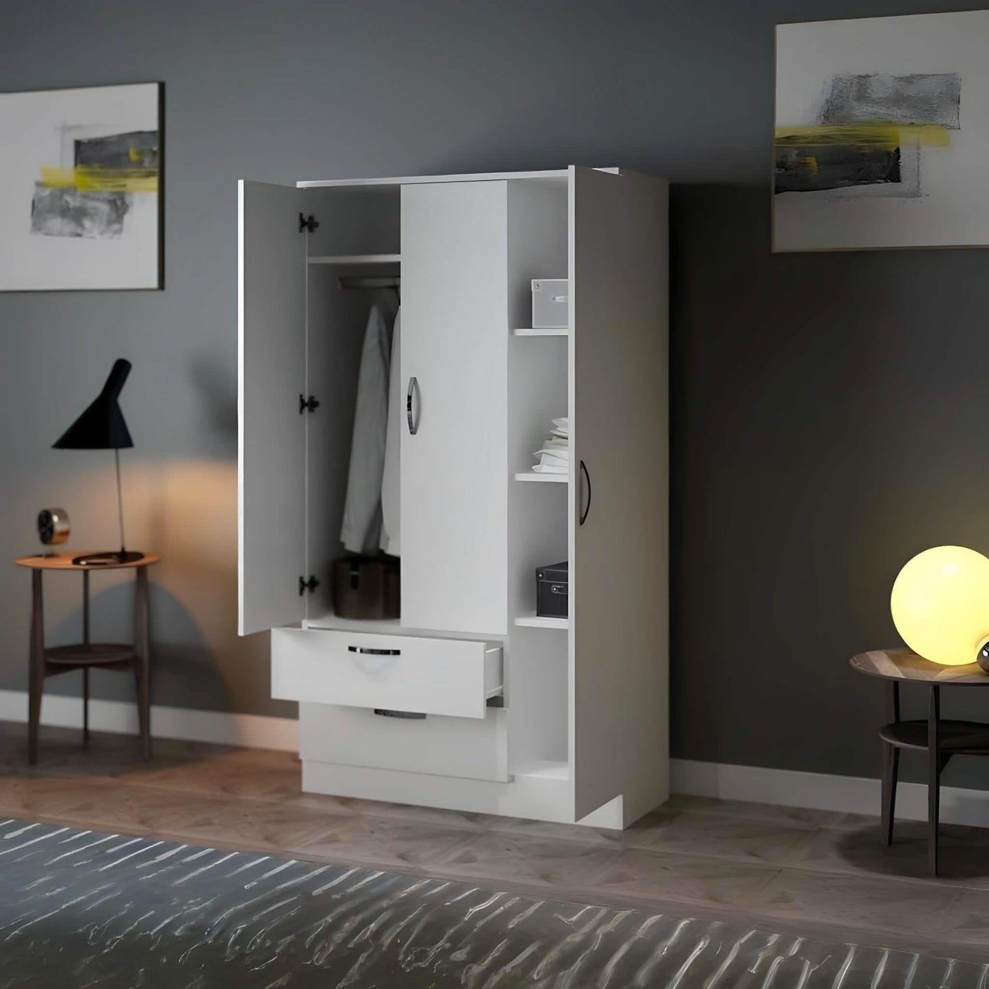 دولاب خشب ام دي اف، 120*44*210 سم