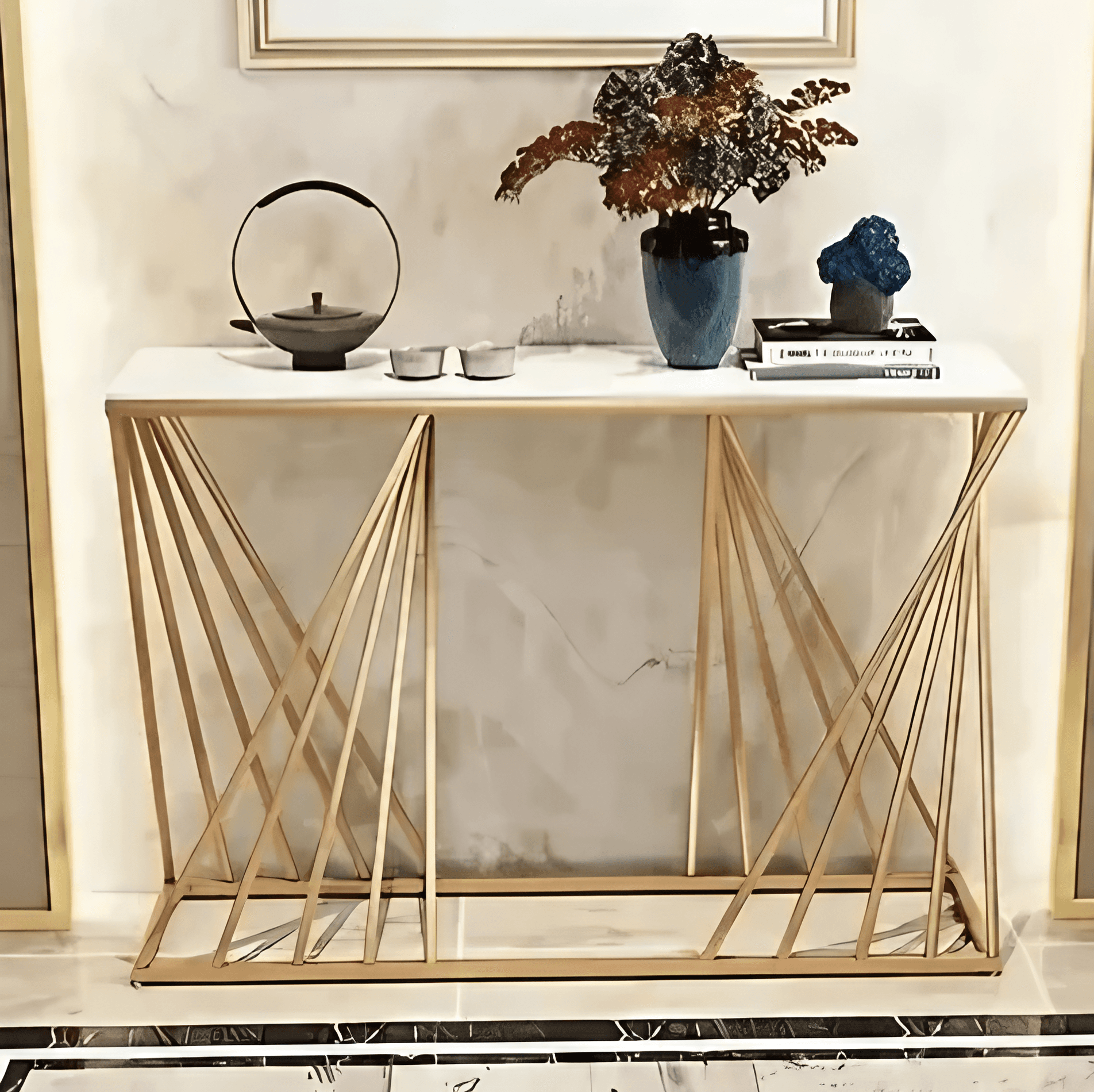 كونسول بسطح رخام، 120*30*90 سم