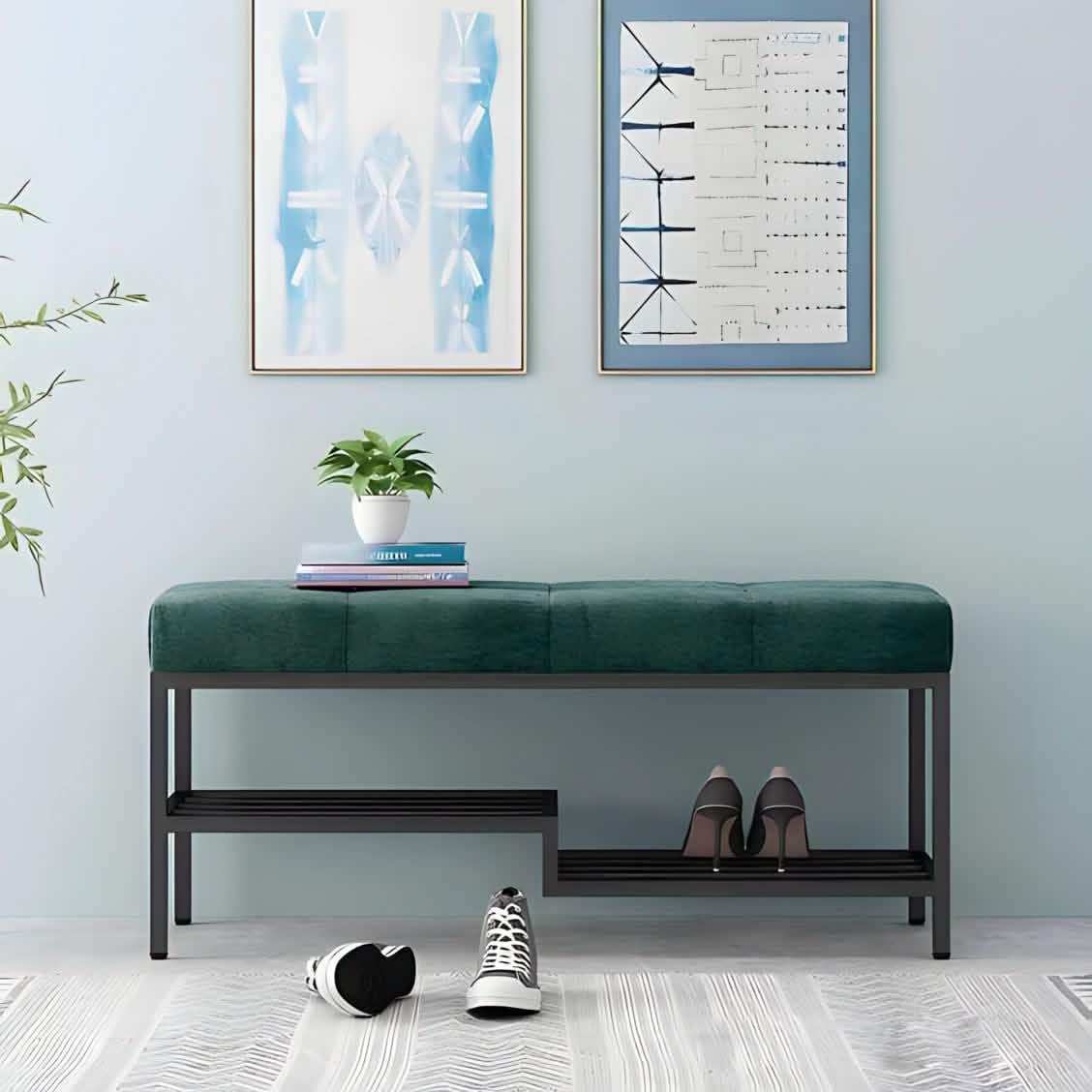 بانكيت معدن مع جزامة 120*40*50 سم - RON114 Royal Iron