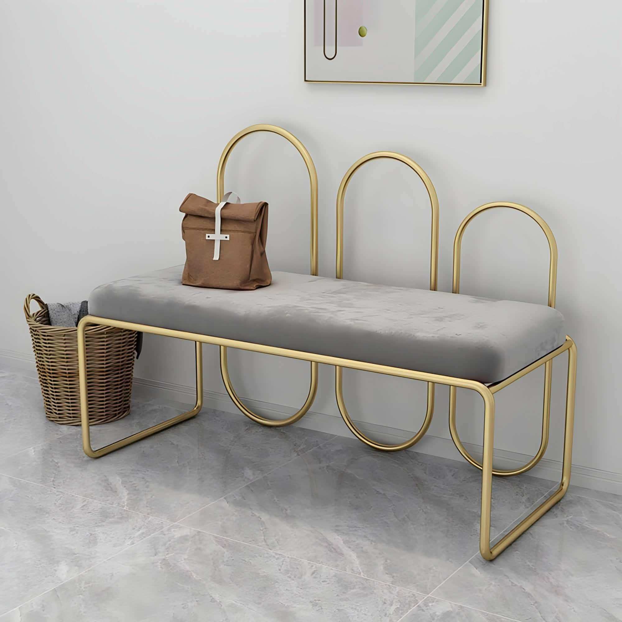 بانكيت معدن ذهبي 120*50*100 سم - RON117 Royal Iron