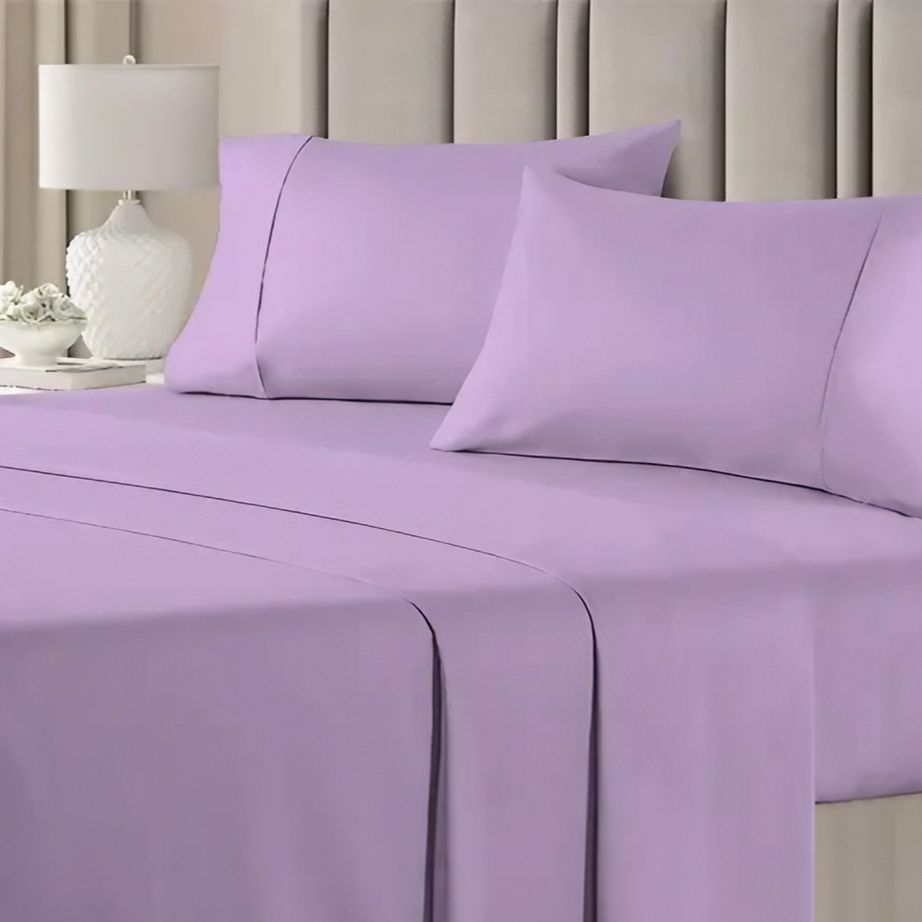 طقم ملاية سرير مايكروفايبر، 240*220 سم - لافندر