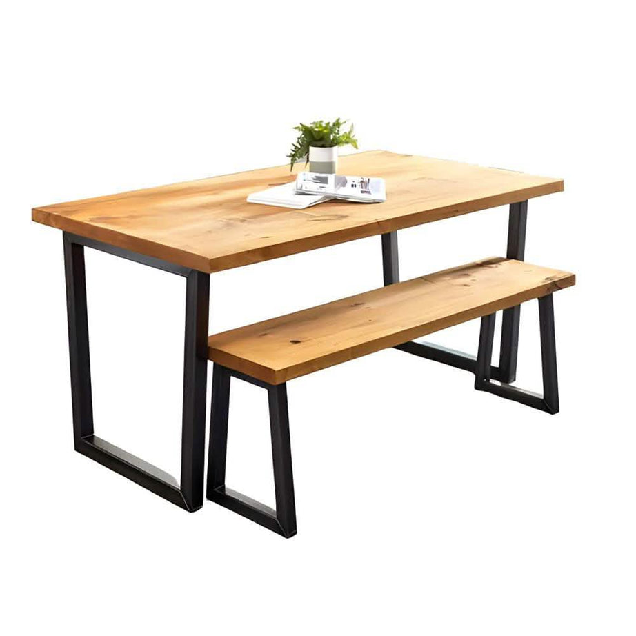 سفرة لون اسود و بيج - ROW13 Iron Wood